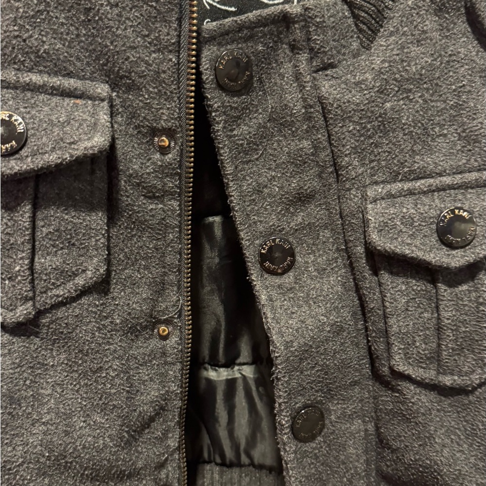 Kids Gray Wool Jacket